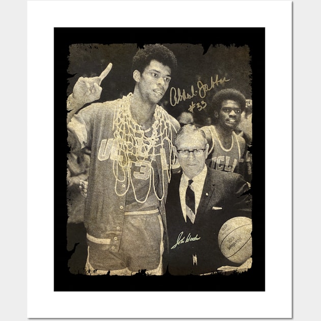 John Wooden and Kareem Abdul Jabbar Signed Wall Art by MJ23STORE